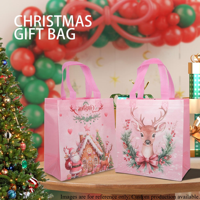 Wholesale Christmas-Themed Gift Bag Thickened Non-Woven Reusable Bags Clothing/Jewelry/Promotion Gifts