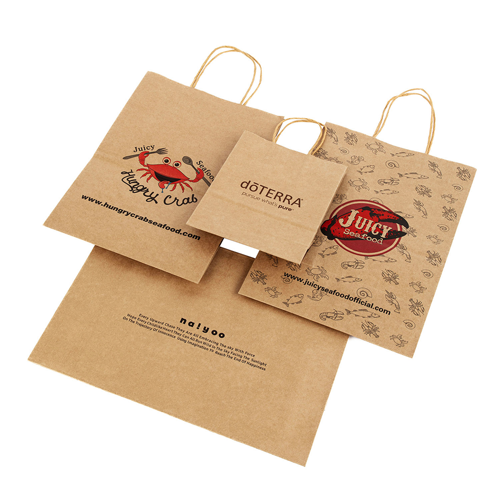 Twisted Handle Bag -Serrated Top