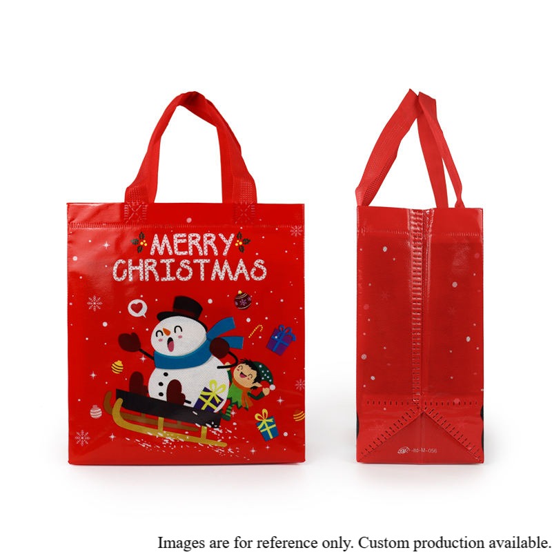 General Merchandise Ultrasonic Tote Bag Christmas Merry Non-Woven Bag Customizable Logo Printing