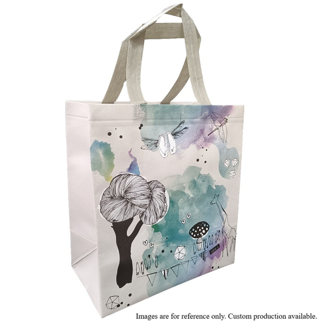 High-Quality Custom Ultrasonic Promotional Non-Woven Shopping Bags Geometric Patterns for Packaging Shopping