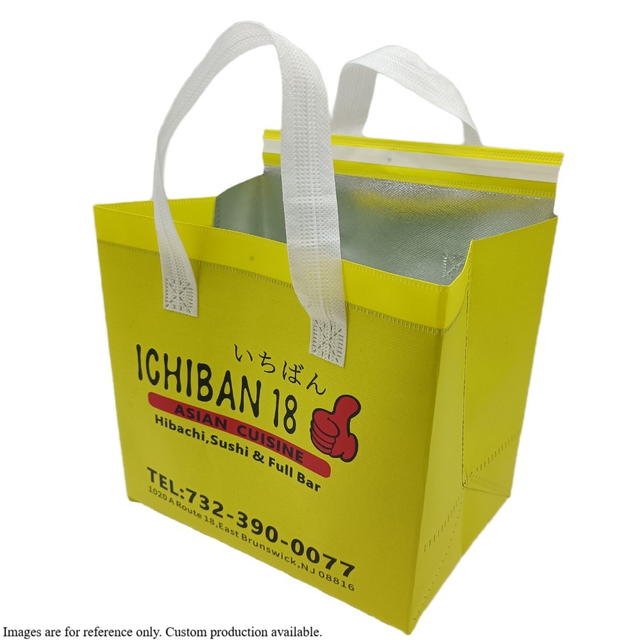 High-Efficiency Aluminum-Foil Insulated Non-Woven Bag Thermal Tote for Fast-Food & Daily-Meal Takeaway