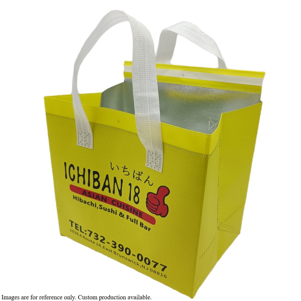 High-Efficiency Aluminum-Foil Insulated Non-Woven Bag Thermal Tote for Fast-Food & Daily-Meal Takeaway