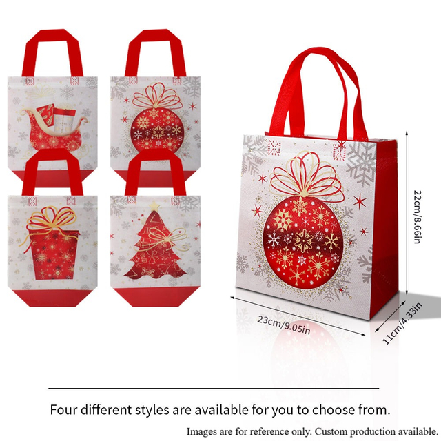 Multifunctional Promotion Tote Bag Non-Woven Gift Wrapping Shopping Bag Christmas Giftparty Supplies
