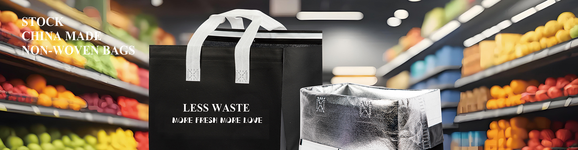 Stock non woven eco-friendly bags