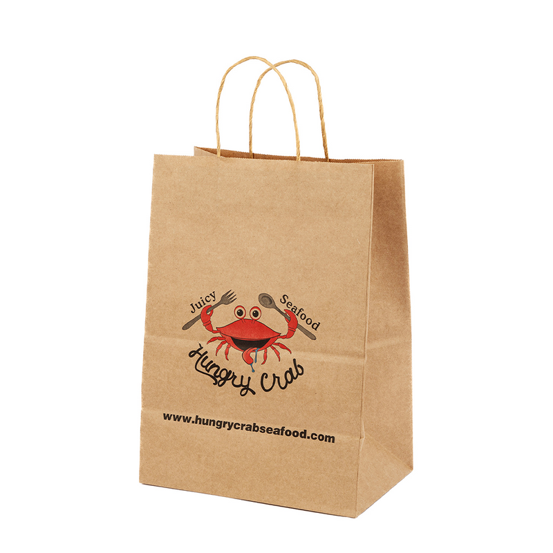 Twisted Handle Bag -Serrated Top