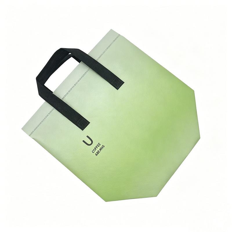 Eco-Chic Coffee Carry Tote in Pastel Gradient Green