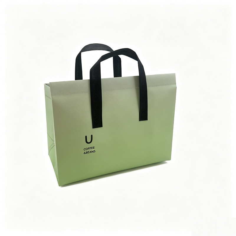 Eco-Chic Coffee Carry Tote in Pastel Gradient Green