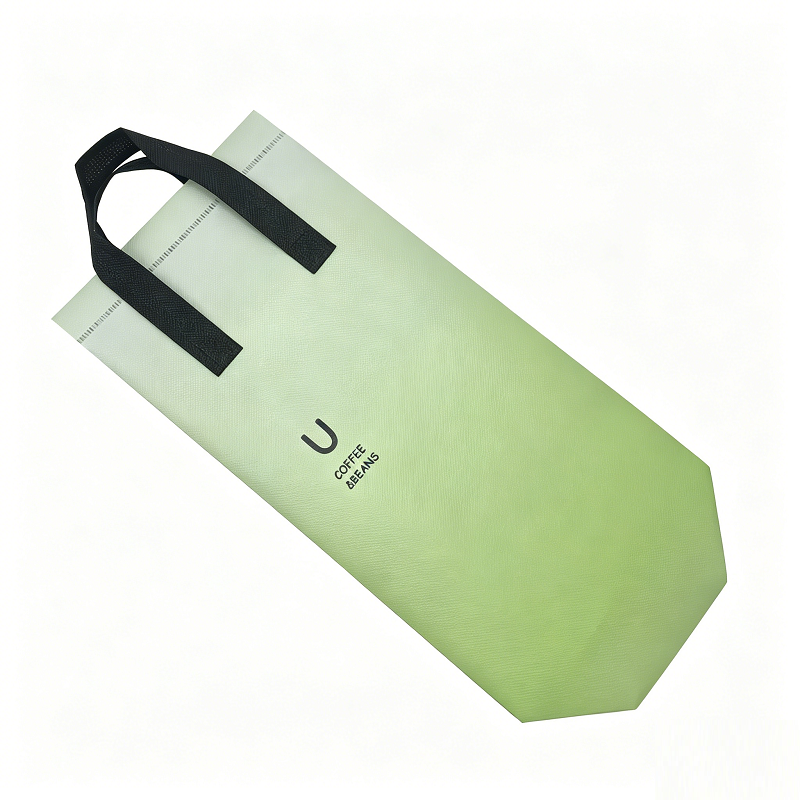 Eco-Chic Coffee Carry Tote in Pastel Gradient Green