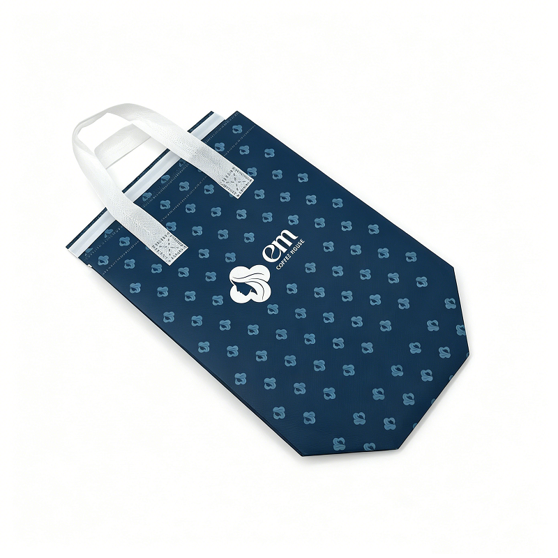 Premium Laminated Tote Bag with Black Trim & Customizable Logo Area
