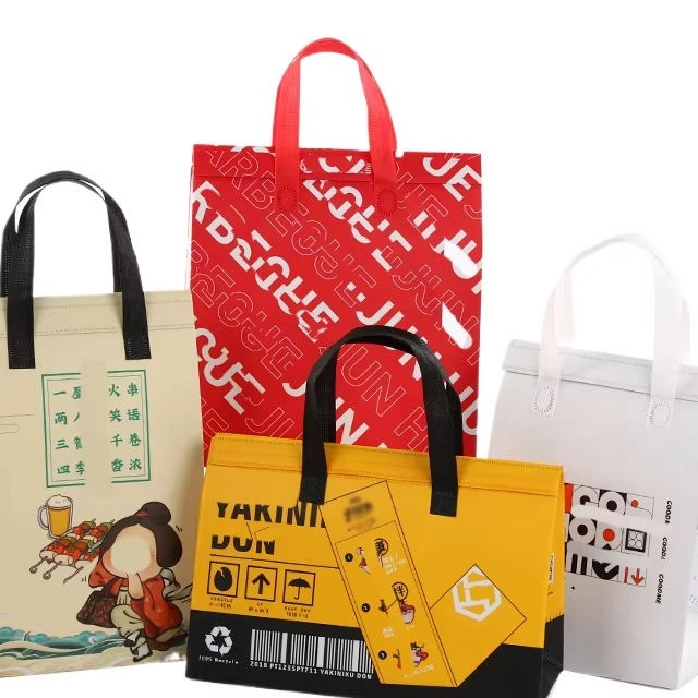 Customized Logo Disposable Insulated Bags OEM/ODM Insulated Lunch Delivery Food-Grade Non-Woven Fabric