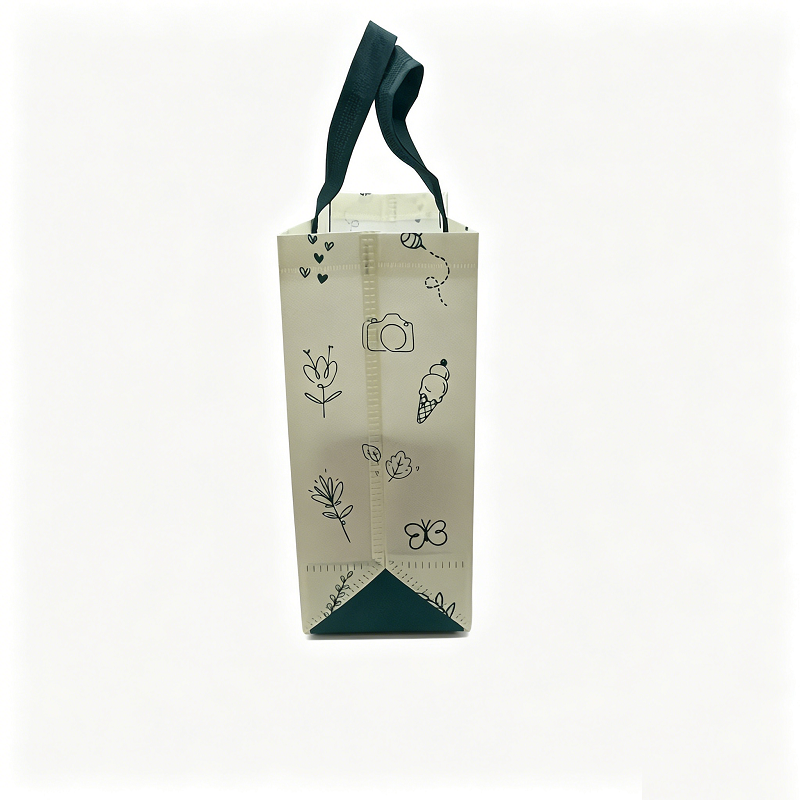 Custom Printed Non-Woven Tote Bag with Minimalist Botanical Design
